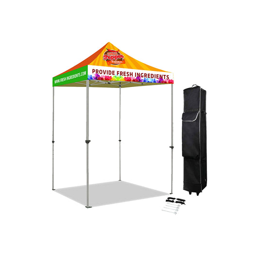 5x5 Custom Canopy Tent Package – Steel Frame with Full-Color Printing
