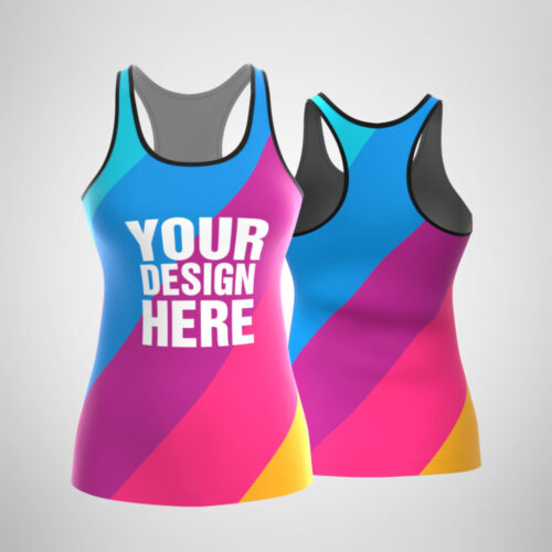 Camiseta de tirantes racerback de seda de leche de 120 g/m² (sublimación completa) #500031