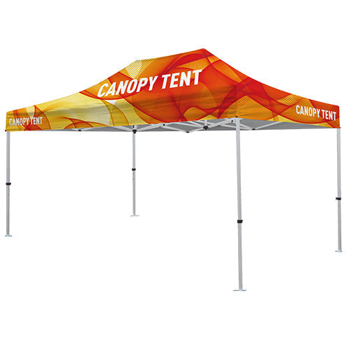 Premium 10x15 Custom Canopy Tent – HEX Aluminum Frame (Silver) & 17" Valance (Dye-Sublimation Printing)