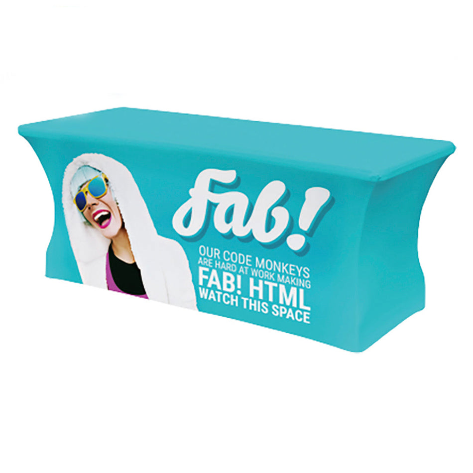 Stretch Table Cover (Full-Color Dye Sublimation, Full Bleed)