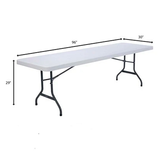 8ft Heavy-Duty Folding Table – Extra Large, Durable & Portable