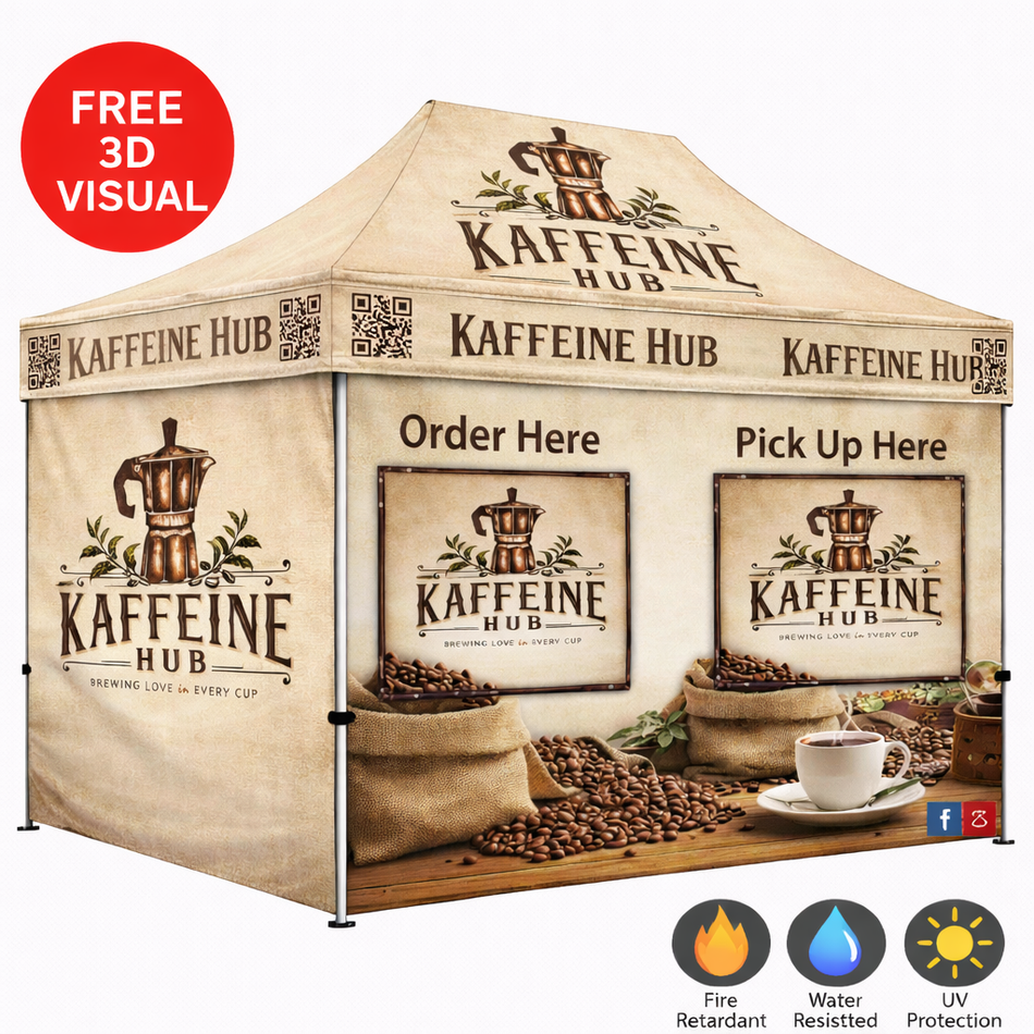 Custom Food Booth Canopy Tent Package 10x15