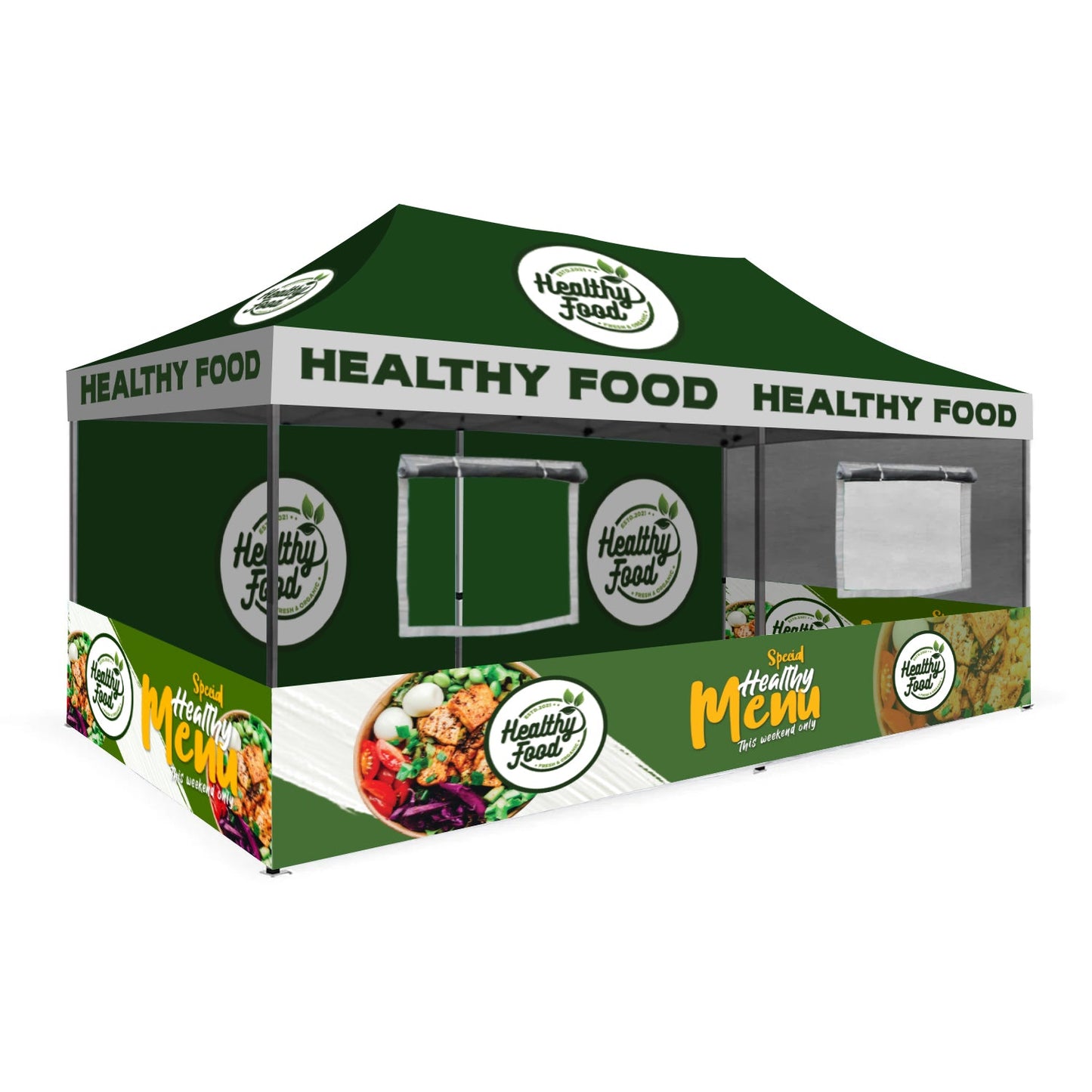Custom Food Concession Canopy Tent Package 10x20