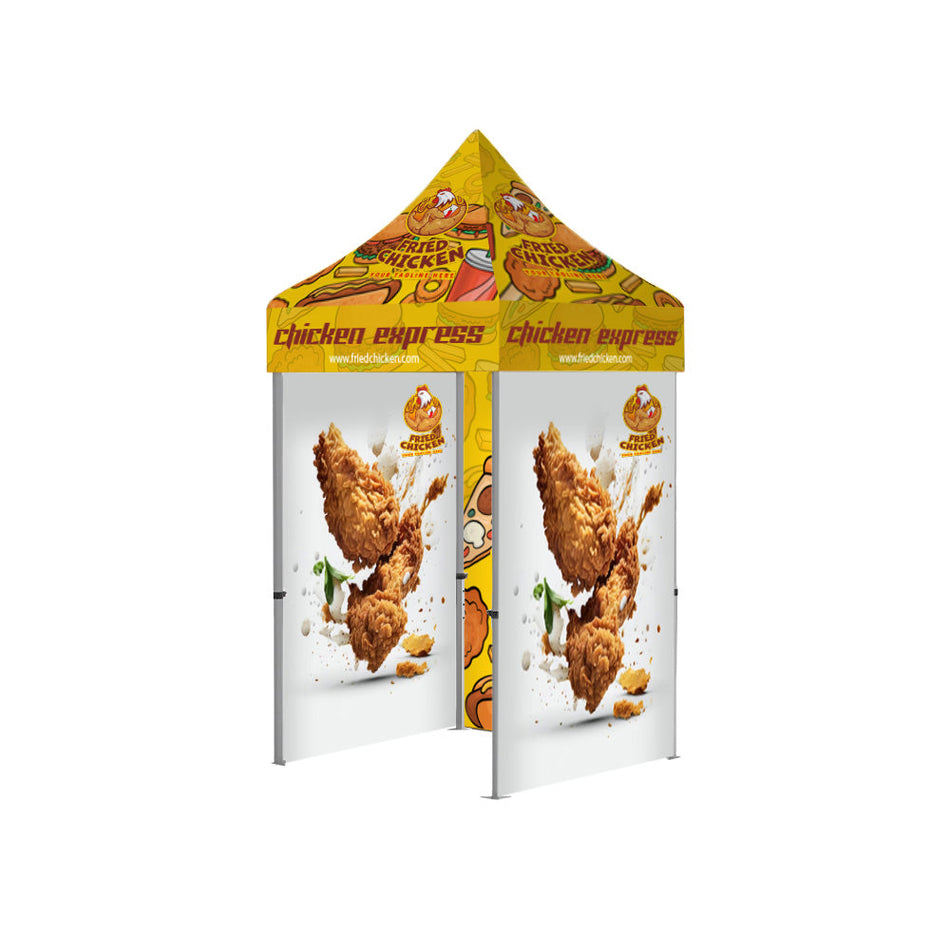 5x5 Custom Canopy Tent – Steel Frame with Three Full Walls & Logo Printing
