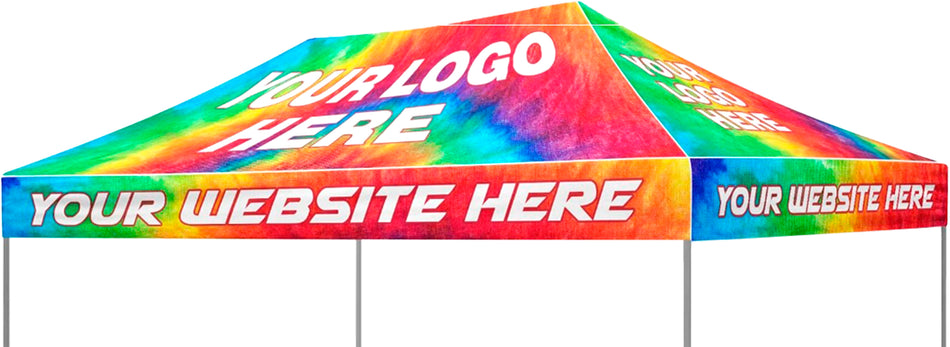 Premium 10x15 Custom Canopy Tent Top Only – Dye-Sublimation Print with 17" Valance