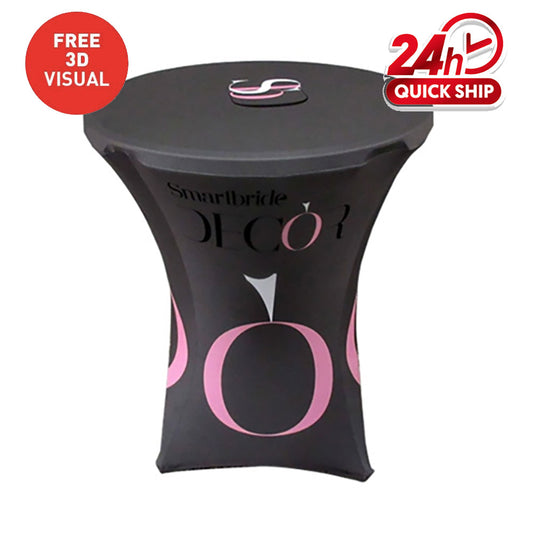 Premium Round Stretch Table Cover (Dye Sublimated)
